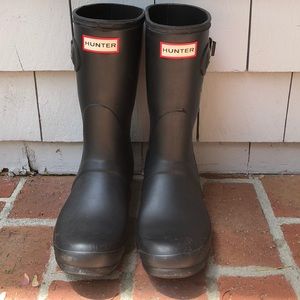 Original Hunter Boots - short, black, women’s 8